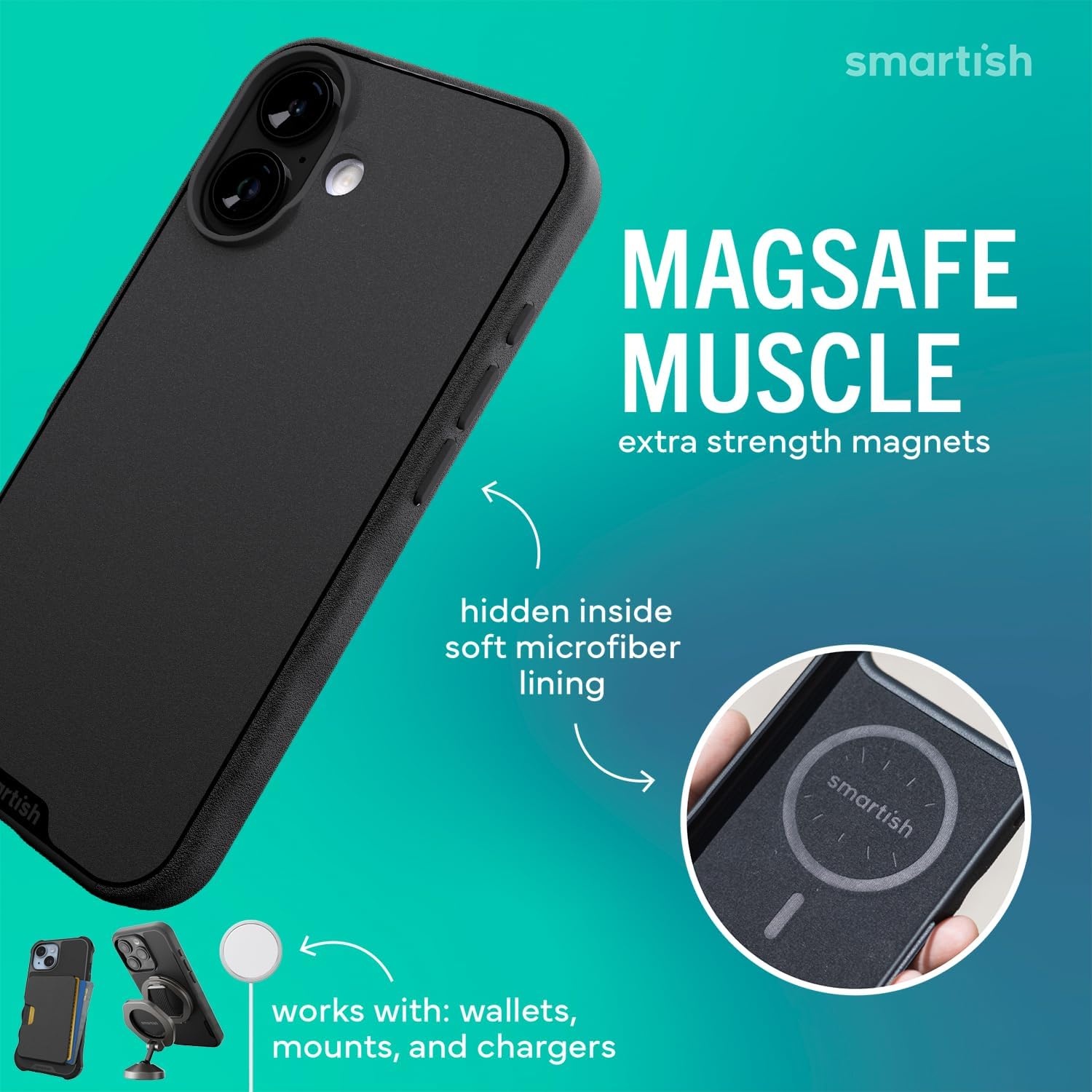image:imageSmartish iPhone 15 Pro Max MagSafe Case  Gripmunk Slim  MagSafe  Protective  Vintage Floral  Drop Tested 6FT  Wireless Charging  Floral Case for Women  Fits Apple iPhone 15 Pro MaxVery Cherry Blossoms
