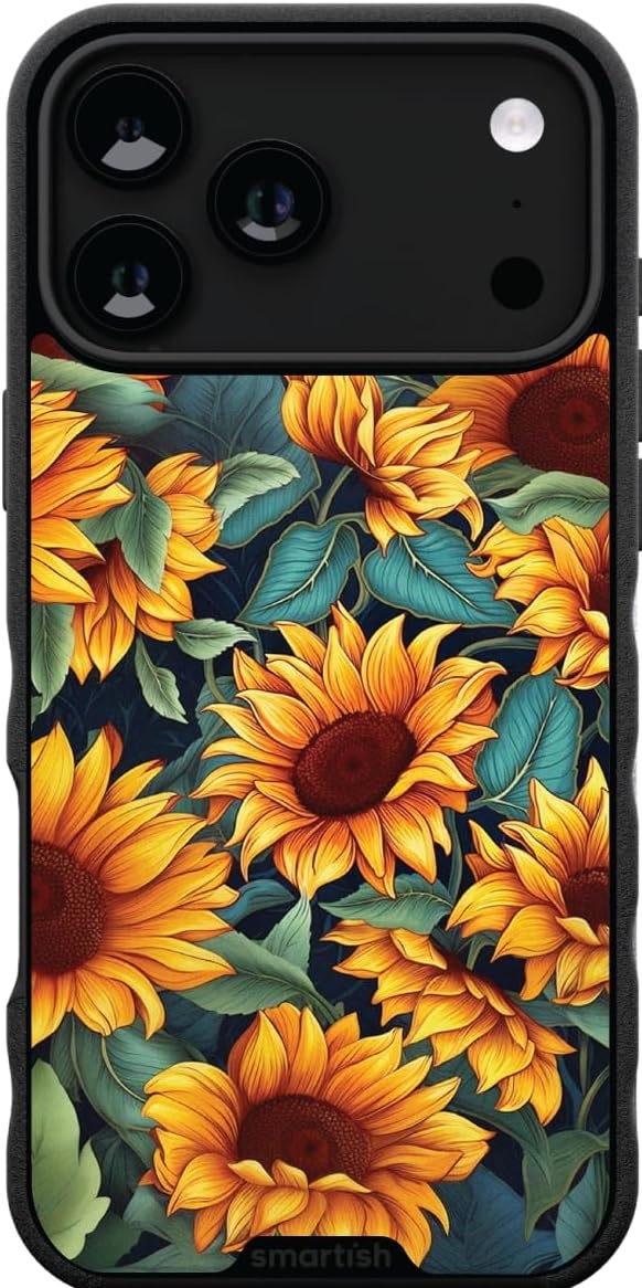 image:imageSmartish iPhone 15 Pro Max MagSafe Case  Gripmunk Slim  MagSafe  Protective  Vintage Floral  Drop Tested 6FT  Wireless Charging  Floral Case for Women  Fits Apple iPhone 15 Pro MaxSunflower Power