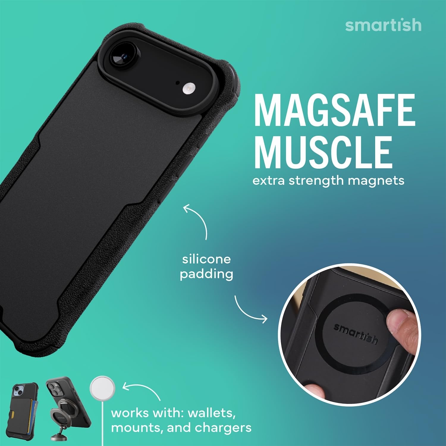 image:imageSmartish iPhone 15 Pro Max MagSafe Case  Gripmunk Slim  MagSafe  Protective  Vintage Floral  Drop Tested 6FT  Wireless Charging  Floral Case for Women  Fits Apple iPhone 15 Pro MaxAw Shoots