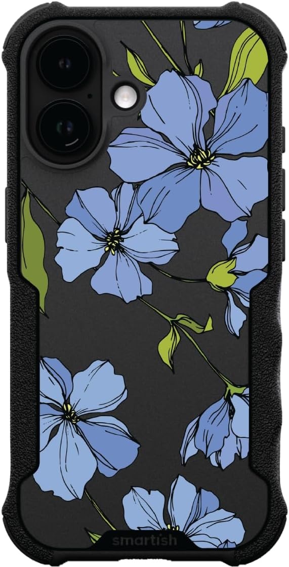 image:imageSmartish iPhone 15 Pro Max MagSafe Case  Gripmunk Slim  MagSafe  Protective  Vintage Floral  Drop Tested 6FT  Wireless Charging  Floral Case for Women  Fits Apple iPhone 15 Pro MaxBlue Blossoms