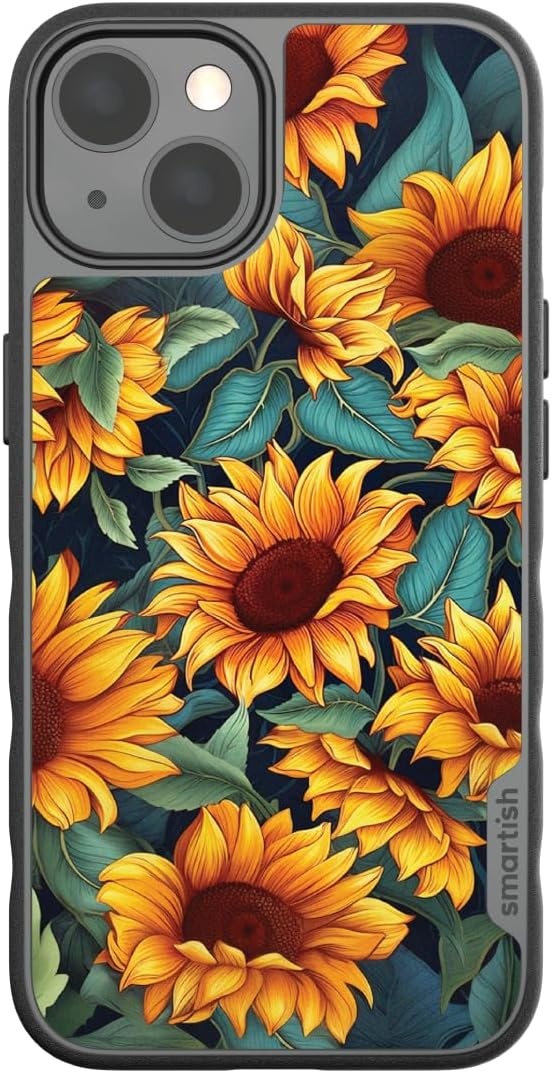 image:imageSmartish iPhone 15 Pro Max MagSafe Case  Gripmunk Slim  MagSafe  Protective  Vintage Floral  Drop Tested 6FT  Wireless Charging  Floral Case for Women  Fits Apple iPhone 15 Pro MaxSunflower Power