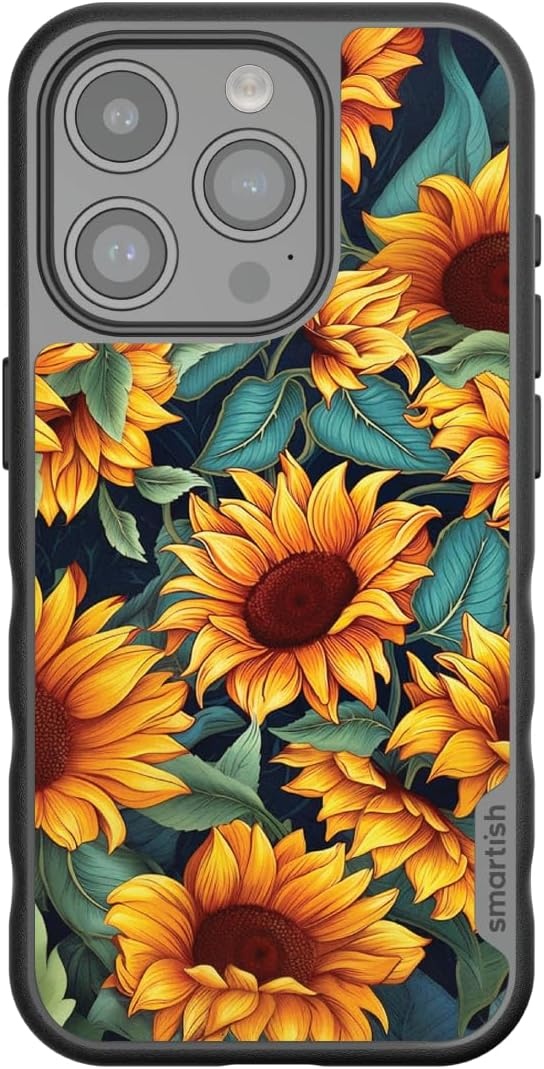 image:imageSmartish iPhone 15 Pro Max MagSafe Case  Gripmunk Slim  MagSafe  Protective  Vintage Floral  Drop Tested 6FT  Wireless Charging  Floral Case for Women  Fits Apple iPhone 15 Pro MaxSunflower Power