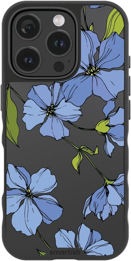 image:imageSmartish iPhone 15 Pro Max MagSafe Case  Gripmunk Slim  MagSafe  Protective  Vintage Floral  Drop Tested 6FT  Wireless Charging  Floral Case for Women  Fits Apple iPhone 15 Pro MaxBlue Blossoms