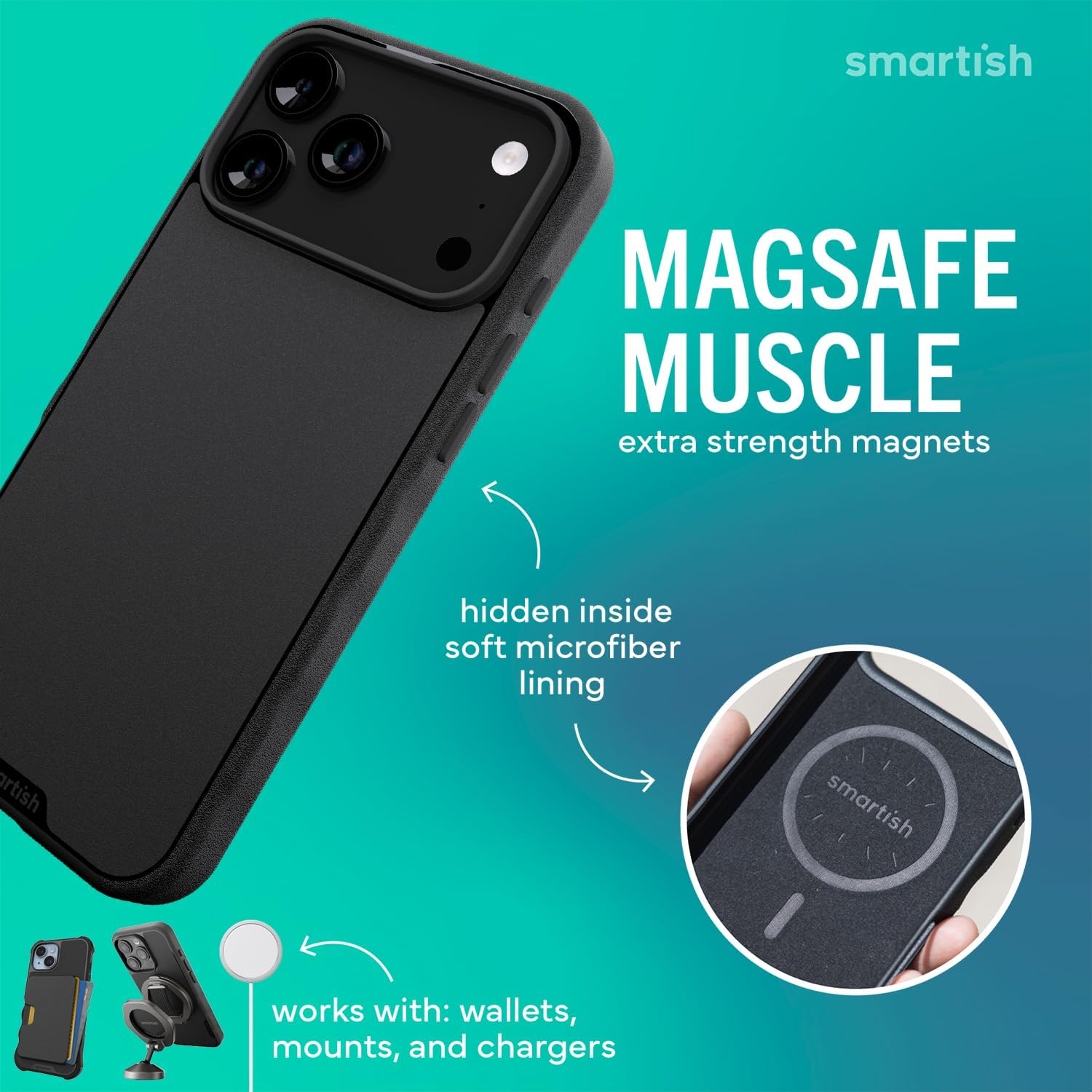 image:imageSmartish iPhone 15 Pro Max MagSafe Case  Gripmunk Slim  MagSafe  Protective  Vintage Floral  Drop Tested 6FT  Wireless Charging  Floral Case for Women  Fits Apple iPhone 15 Pro MaxDaisy If You Do