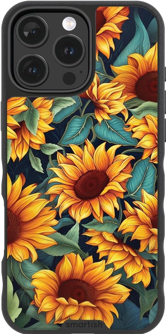 image:imageSmartish iPhone 15 Pro Max MagSafe Case  Gripmunk Slim  MagSafe  Protective  Vintage Floral  Drop Tested 6FT  Wireless Charging  Floral Case for Women  Fits Apple iPhone 15 Pro MaxSunflower Power