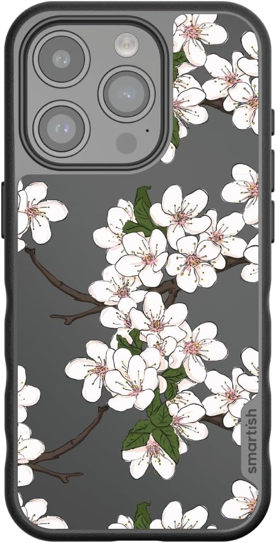image:imageSmartish iPhone 15 Pro Max MagSafe Case  Gripmunk Slim  MagSafe  Protective  Vintage Floral  Drop Tested 6FT  Wireless Charging  Floral Case for Women  Fits Apple iPhone 15 Pro MaxVery Cherry Blossoms