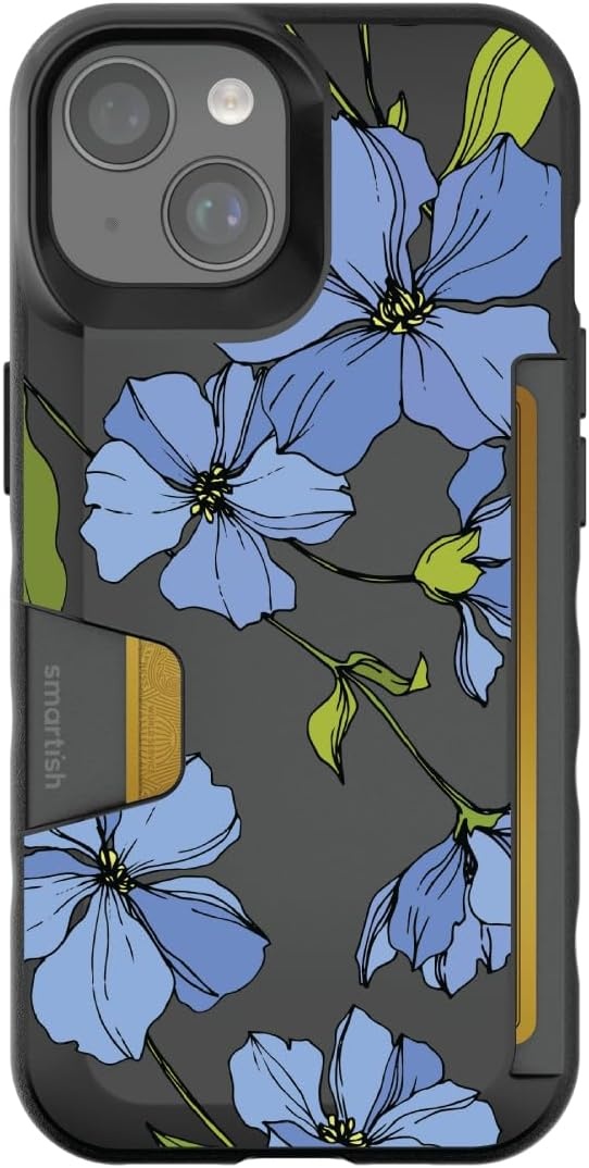 image:imageSmartish iPhone 15 Pro Max MagSafe Case  Gripmunk Slim  MagSafe  Protective  Vintage Floral  Drop Tested 6FT  Wireless Charging  Floral Case for Women  Fits Apple iPhone 15 Pro MaxBlue Blossoms