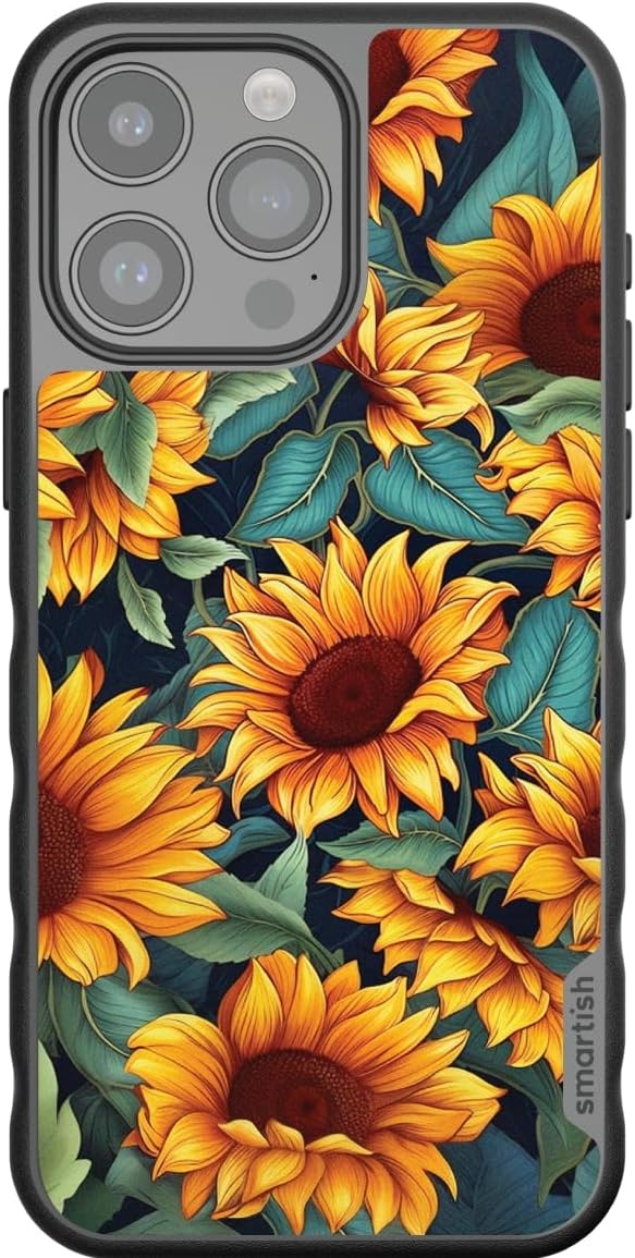 image:imageSmartish iPhone 15 Pro Max MagSafe Case  Gripmunk Slim  MagSafe  Protective  Vintage Floral  Drop Tested 6FT  Wireless Charging  Floral Case for Women  Fits Apple iPhone 15 Pro MaxSunflower Power
