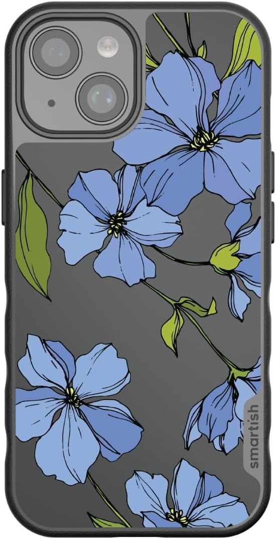 image:imageSmartish iPhone 15 Pro Max MagSafe Case  Gripmunk Slim  MagSafe  Protective  Vintage Floral  Drop Tested 6FT  Wireless Charging  Floral Case for Women  Fits Apple iPhone 15 Pro MaxBlue Blossoms