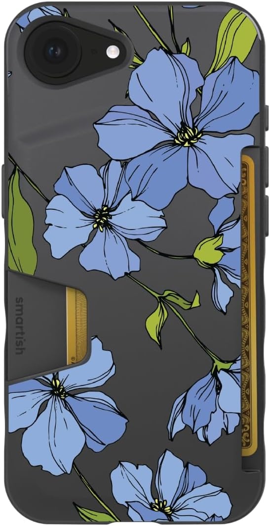 image:imageSmartish iPhone 15 Pro Max MagSafe Case  Gripmunk Slim  MagSafe  Protective  Vintage Floral  Drop Tested 6FT  Wireless Charging  Floral Case for Women  Fits Apple iPhone 15 Pro MaxBlue Blossoms