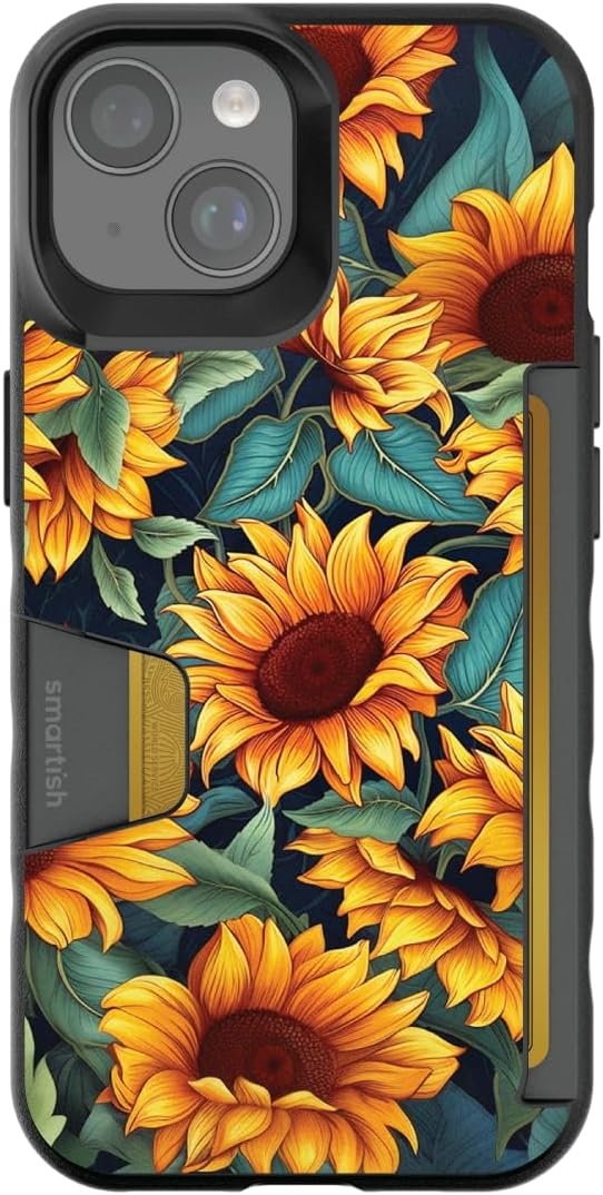 image:imageSmartish iPhone 15 Pro Max MagSafe Case  Gripmunk Slim  MagSafe  Protective  Vintage Floral  Drop Tested 6FT  Wireless Charging  Floral Case for Women  Fits Apple iPhone 15 Pro MaxSunflower Power