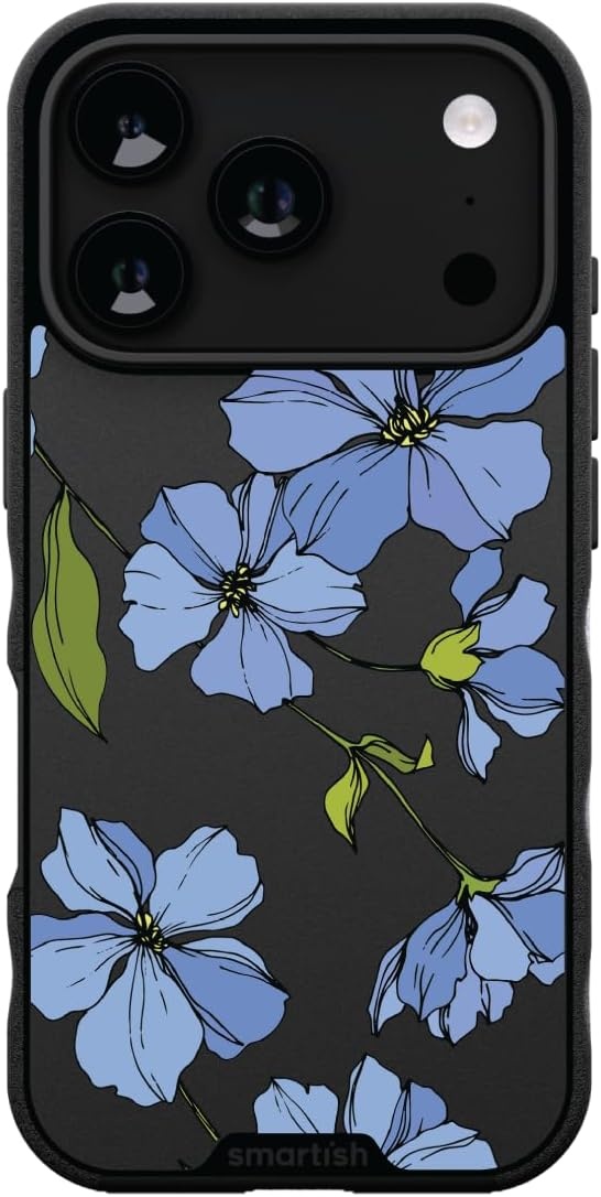 image:imageSmartish iPhone 15 Pro Max MagSafe Case  Gripmunk Slim  MagSafe  Protective  Vintage Floral  Drop Tested 6FT  Wireless Charging  Floral Case for Women  Fits Apple iPhone 15 Pro MaxBlue Blossoms