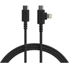 image:imageSmartish 2 in 1 USB C to USB CLightning Cable  Crown Joule  6 Ft Fabric Wrapped Fast Charging Cord  for iPhone Galaxy Pixel  100W Dual Fast Charger for PhonesLaptops  Im BlushingNo 2 Pencil Gray