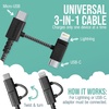 image:imageSmartish 2 in 1 USB C to USB CLightning Cable  Crown Joule  6 Ft Fabric Wrapped Fast Charging Cord  for iPhone Galaxy Pixel  100W Dual Fast Charger for PhonesLaptops  Im BlushingNo 2 Pencil Gray