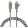 image:imageSmartish 2 in 1 USB C to USB CLightning Cable  Crown Joule  6 Ft Fabric Wrapped Fast Charging Cord  for iPhone Galaxy Pixel  100W Dual Fast Charger for PhonesLaptops  Im BlushingLightly Toasted Beige