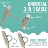 image:imageSmartish 2 in 1 USB C to USB CLightning Cable  Crown Joule  6 Ft Fabric Wrapped Fast Charging Cord  for iPhone Galaxy Pixel  100W Dual Fast Charger for PhonesLaptops  Im BlushingLightly Toasted Beige