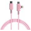image:imageSmartish 2 in 1 USB C to USB CLightning Cable  Crown Joule  6 Ft Fabric Wrapped Fast Charging Cord  for iPhone Galaxy Pixel  100W Dual Fast Charger for PhonesLaptops  Im BlushingIm Blushing