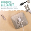 image:imageSmartish Cable Wrangler and Charger Bundle  Cable Wrangler Organizer with 2in1 USBC to USBCLightning Cable Fast Charger 100W  Lightly Toasted Beige