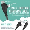 image:imageSmartish Cable Wrangler and Charger Bundle  Cable Wrangler Organizer with 2in1 USBC to USBCLightning Cable Fast Charger 100W  No 2 Pencil Gray