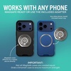 image:imageSmartish MagSafe Suction Mount  WallFlower  3 in 1 Reversible Magnetic Phone Grip Finger Loop Suction Mount Kickstand wUniversal MagSafe Adapter Kit for Apple iPhone  So JadedBlack Tie Affair