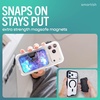 image:imageSmartish MagSafe Wallet  Side Hustle Flip  Magnetic Card Holder Kickstand  Slim  Flip Finger Grip Strap Holds 3 Cards  Cash Compatible with Apple iPhone 171615141312  Black Tie AffairSpaced Out