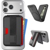 image:imageSmartish MagSafe Wallet  Side Hustle Flip  Magnetic Card Holder Kickstand  Slim  Flip Finger Grip Strap Holds 3 Cards  Cash Compatible with Apple iPhone 171615141312  Black Tie AffairBlack Tie Affair