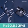image:imageSmartish Magnetic Cord Holder  Cable Wrangler Organizer with Magnet Clips for Charger Management on Desktop Nightstand for USBC  Lightning  Lightly Toasted BeigeBlack Tie Affair