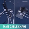 image:imageSmartish Magnetic Cord Holder  Cable Wrangler Organizer with Magnet Clips for Charger Management on Desktop Nightstand for USBC  Lightning  Lightly Toasted BeigeNo 2 Pencil Gray