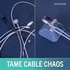 image:imageSmartish Magnetic Cord Holder  Cable Wrangler Organizer with Magnet Clips for Charger Management on Desktop Nightstand for USBC  Lightning  Lightly Toasted BeigeBlue Jeanie