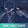 image:imageSmartish Magnetic Cord Holder  Cable Wrangler Organizer with Magnet Clips for Charger Management on Desktop Nightstand for USBC  Lightning  Lightly Toasted BeigeNo 2 Pencil Gray