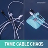 image:imageSmartish Magnetic Cord Holder  Cable Wrangler Organizer with Magnet Clips for Charger Management on Desktop Nightstand for USBC  Lightning  Lightly Toasted BeigeTeal Me More