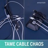image:imageSmartish Magnetic Cord Holder  Cable Wrangler Organizer with Magnet Clips for Charger Management on Desktop Nightstand for USBC  Lightning  Lightly Toasted BeigeBlack Tie Affair