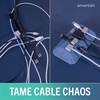 image:imageSmartish Magnetic Cord Holder  Cable Wrangler Organizer with Magnet Clips for Charger Management on Desktop Nightstand for USBC  Lightning  Lightly Toasted BeigeBlue Jeanie