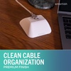 image:imageSmartish Magnetic Cord Holder  Cable Wrangler Organizer with Magnet Clips for Charger Management on Desktop Nightstand for USBC  Lightning  Lightly Toasted BeigeSnow Day White