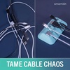image:imageSmartish Magnetic Cord Holder  Cable Wrangler Organizer with Magnet Clips for Charger Management on Desktop Nightstand for USBC  Lightning  Lightly Toasted BeigeTeal Me More