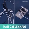 image:imageSmartish Magnetic Cord Holder  Cable Wrangler Organizer with Magnet Clips for Charger Management on Desktop Nightstand for USBC  Lightning  Lightly Toasted BeigeLightly Toasted Beige