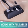 image:imageSmartish Magnetic Cord Holder  Cable Wrangler Organizer with Magnet Clips for Charger Management on Desktop Nightstand for USBC  Lightning  Lightly Toasted BeigeBlack Tie Affair