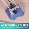 image:imageSmartish Magnetic Cord Holder  Cable Wrangler Organizer with Magnet Clips for Charger Management on Desktop Nightstand for USBC  Lightning  Lightly Toasted BeigeBlue Jeanie