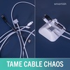 image:imageSmartish Magnetic Cord Holder  Cable Wrangler Organizer with Magnet Clips for Charger Management on Desktop Nightstand for USBC  Lightning  Lightly Toasted BeigeSnow Day White