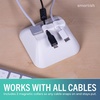 image:imageSmartish Magnetic Cord Holder  Cable Wrangler Organizer with Magnet Clips for Charger Management on Desktop Nightstand for USBC  Lightning  Lightly Toasted BeigeSnow Day White