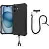 image:imageSmartish iPhone 15 Pro Wallet Case with Crossbody Lanyard Strap  Wallet Slayer Vol 1  Slim  Protective Credit Card Holder with Universal Detachable Shoulder Neck Strap  Black Tie AffairMagSafe Armor Case