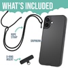 image:imageSmartish iPhone 15 Pro Wallet Case with Crossbody Lanyard Strap  Wallet Slayer Vol 1  Slim  Protective Credit Card Holder with Universal Detachable Shoulder Neck Strap  Black Tie AffairMagSafe Case