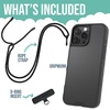 image:imageSmartish iPhone 15 Pro Wallet Case with Crossbody Lanyard Strap  Wallet Slayer Vol 1  Slim  Protective Credit Card Holder with Universal Detachable Shoulder Neck Strap  Black Tie AffairMagSafe Case
