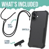 image:imageSmartish iPhone 15 Pro Wallet Case with Crossbody Lanyard Strap  Wallet Slayer Vol 1  Slim  Protective Credit Card Holder with Universal Detachable Shoulder Neck Strap  Black Tie AffairMagSafe Armor Case