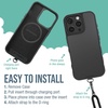 image:imageSmartish iPhone 15 Pro Wallet Case with Crossbody Lanyard Strap  Wallet Slayer Vol 1  Slim  Protective Credit Card Holder with Universal Detachable Shoulder Neck Strap  Black Tie AffairMagSafe Case