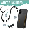 image:imageSmartish iPhone 15 Pro Wallet Case with Crossbody Lanyard Strap  Wallet Slayer Vol 1  Slim  Protective Credit Card Holder with Universal Detachable Shoulder Neck Strap  Black Tie AffairWallet Case