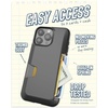 image:imageSmartish iPhone 15 Pro Wallet Case with Crossbody Lanyard Strap  Wallet Slayer Vol 1  Slim  Protective Credit Card Holder with Universal Detachable Shoulder Neck Strap  Black Tie AffairWallet Case