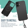 image:imageSmartish iPhone 15 Pro Wallet Case with Crossbody Lanyard Strap  Wallet Slayer Vol 1  Slim  Protective Credit Card Holder with Universal Detachable Shoulder Neck Strap  Black Tie AffairMagSafe Case