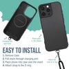 image:imageSmartish iPhone 15 Pro Wallet Case with Crossbody Lanyard Strap  Wallet Slayer Vol 1  Slim  Protective Credit Card Holder with Universal Detachable Shoulder Neck Strap  Black Tie AffairMagSafe Case