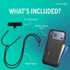 image:imageSmartish iPhone 15 Pro Wallet Case with Crossbody Lanyard Strap  Wallet Slayer Vol 1  Slim  Protective Credit Card Holder with Universal Detachable Shoulder Neck Strap  Black Tie AffairWallet Case